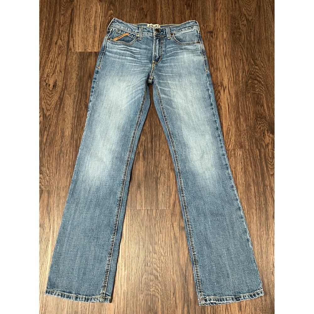 Ariat B4 Relaxed Boot Cut Jeans Kids Size 14 Medium Wash Denim Western Pants